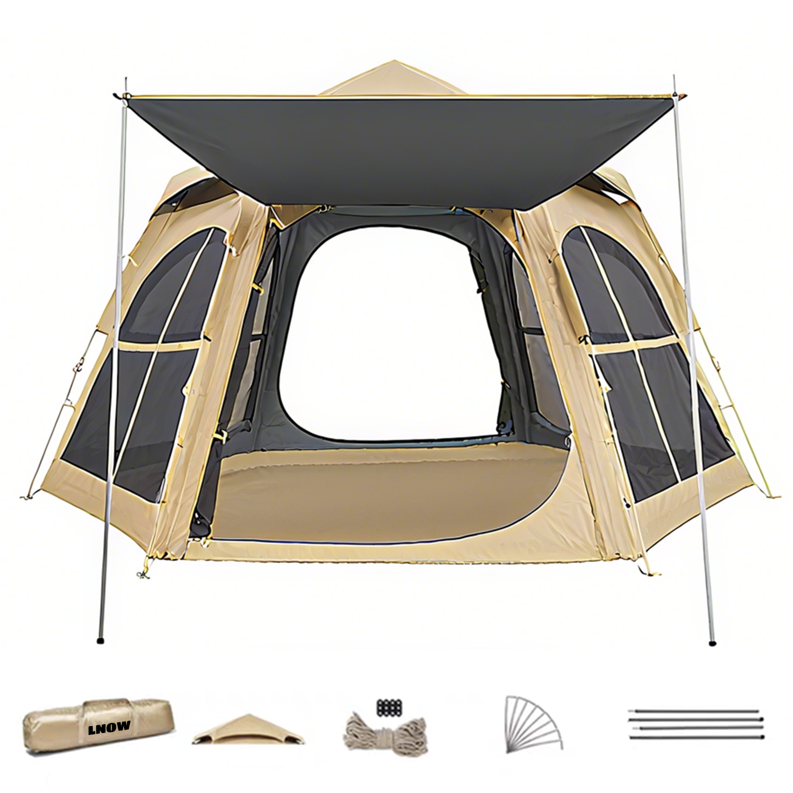 Outdoor Camping Tent 5-6 Person Instant Cabin Tent Pop Up Tents Waterproof