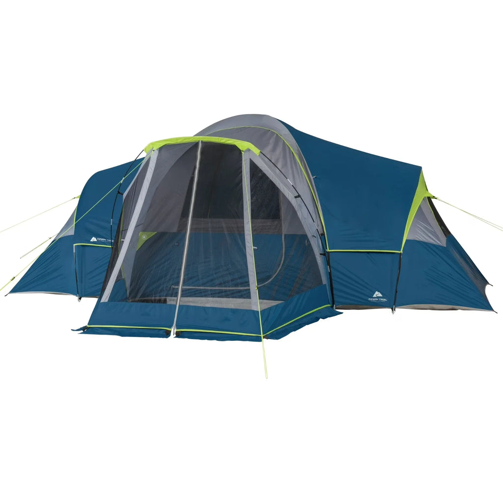 Best Seller 10-Person Dome Tent with Screen Porch – 3-Room Family Camping Tent